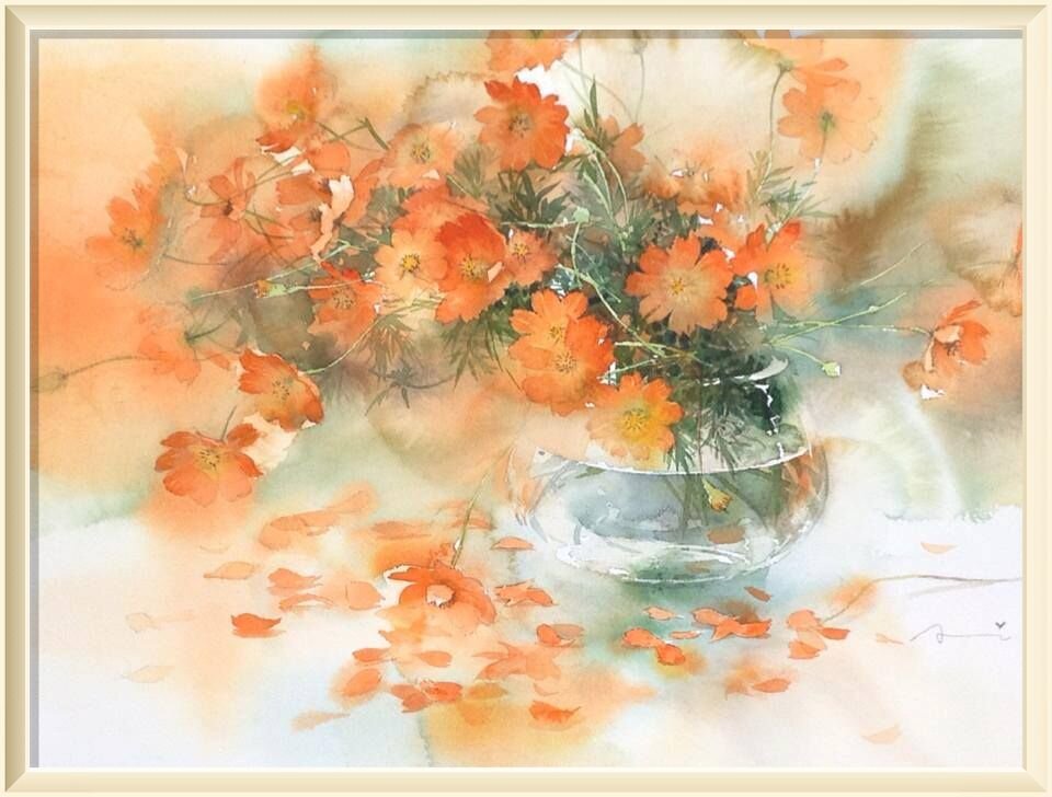 23. � Ai Nakamura 「 キバナコスモス 」 43×55cm