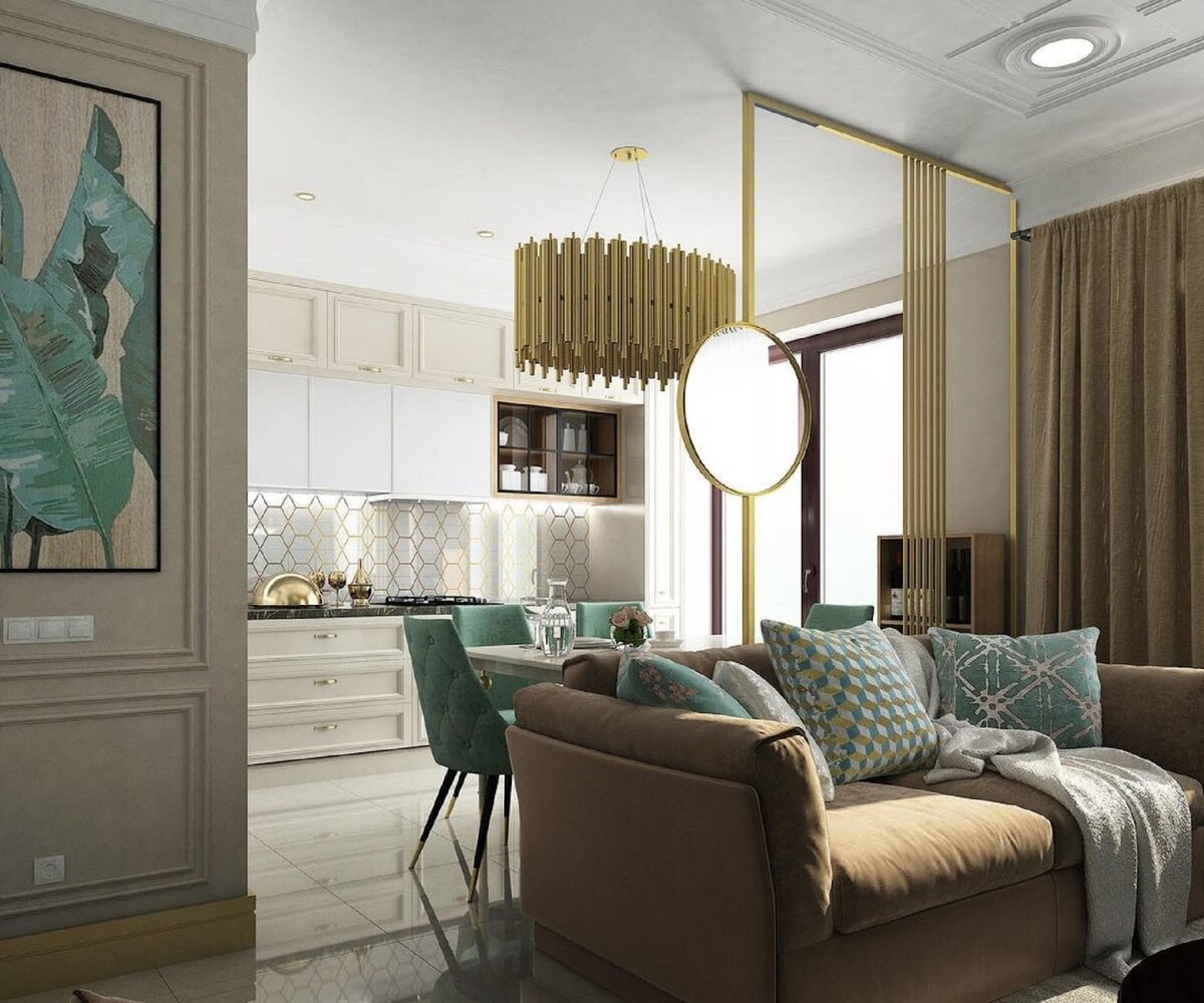 Дизайн-проект кухни-гостиной, дизайнер Виктория Лапшина, Самара
