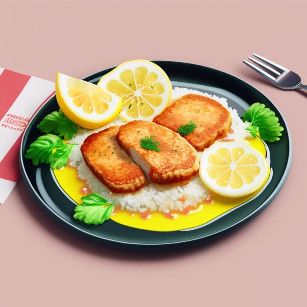 Котлеты из горбуши с лимоном и рисом