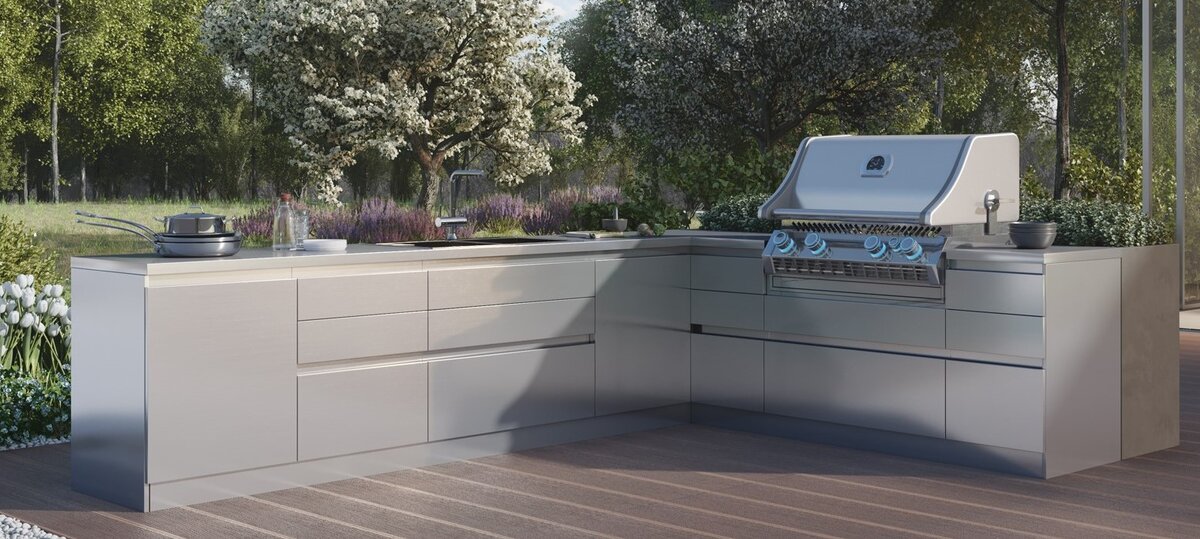 Уличная кухня из нержавеющей стали AWELT