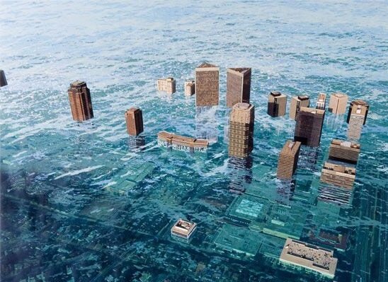 Если растопить весь этот лед, уровень моря значительно повысится. 