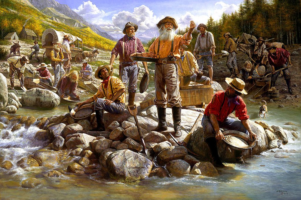 Золотая лихорадка. Художник Родригес Альфредо