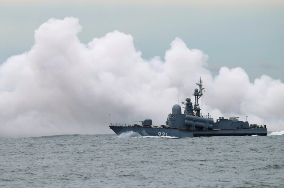    Ракетные катера ТОФ уничтожили корабль условного противника в Японском море