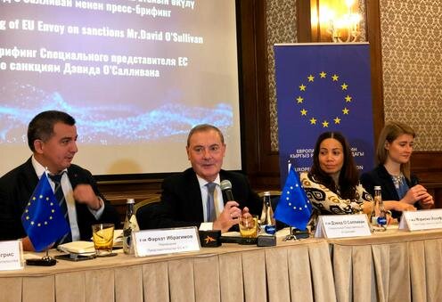 Дэвид О’Салливан на брифинге в Бишкеке. Фото с сайта Kaktus.media