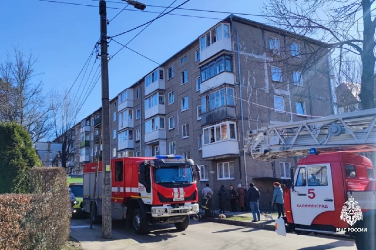    Во время пожара на ул. Банковской в Калининграде погиб мужчина