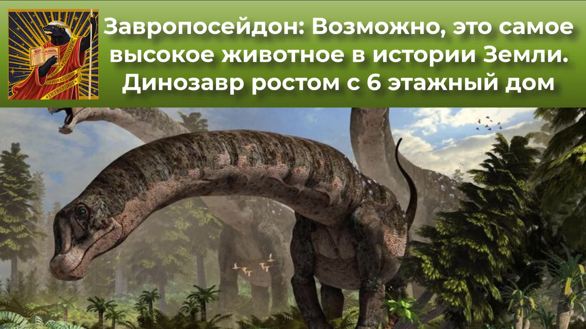 Завропосейдон: Возможно, это самое высокое животное в истории Земли.  Динозавр ростом с 6 этажный дом | Видео 🎥