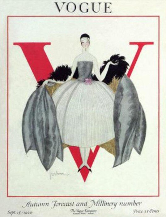 Обложка журнала Vogue, сентябрь, 1920. Иллюстратор Жорж Лепап (Georges Lepape) 