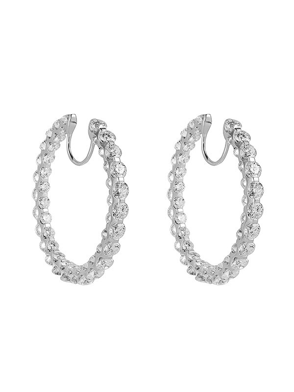 Серьги Mercury Classic из белого золота с бриллиантами