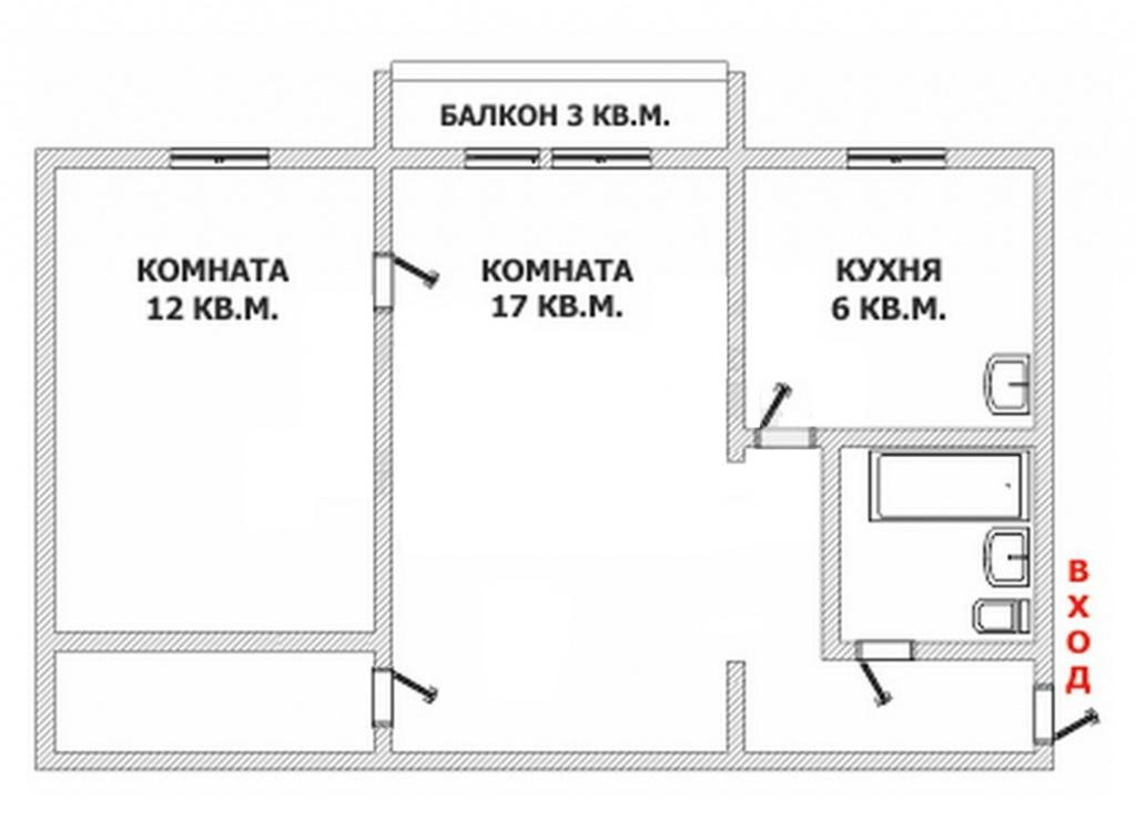 Двушка сколько квадратов. 2 Комнатная квартира 44 кв м хрущевка планировка. Хрущевка 44,2 2 комнатная квартира 44 кв м планировка. Планировка хрущевки 44 кв.м 2 комнаты. Хрущевка планировка 2 комнатная 45 кв.