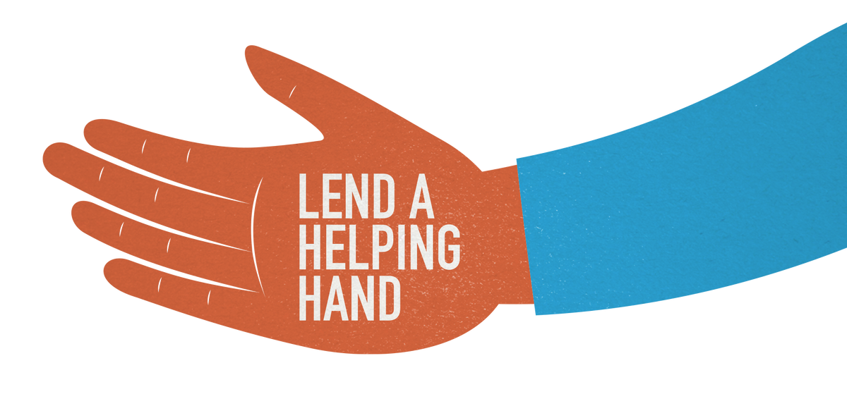 Аналог в английском - lend a helping hand - протянуть руку помощи