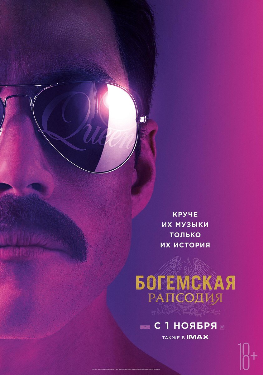 Почетное первое место занимает “Богемная рапсодия”.