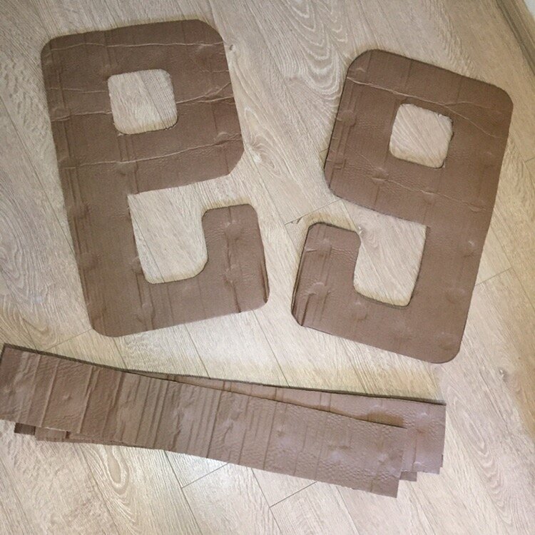 Фронтальные и боковые заготовки для пиньяты в виде девятки