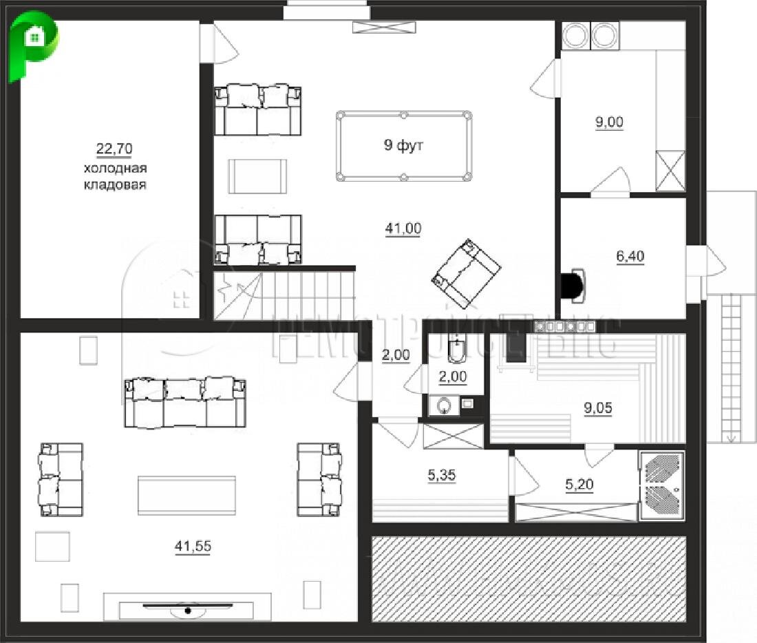 Проект дома 96 кв м Проект дома на плите в стиле Barn house 5-78 (z252) ⚡ строительство под ключ