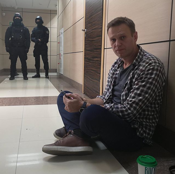 Навальный во время штурма