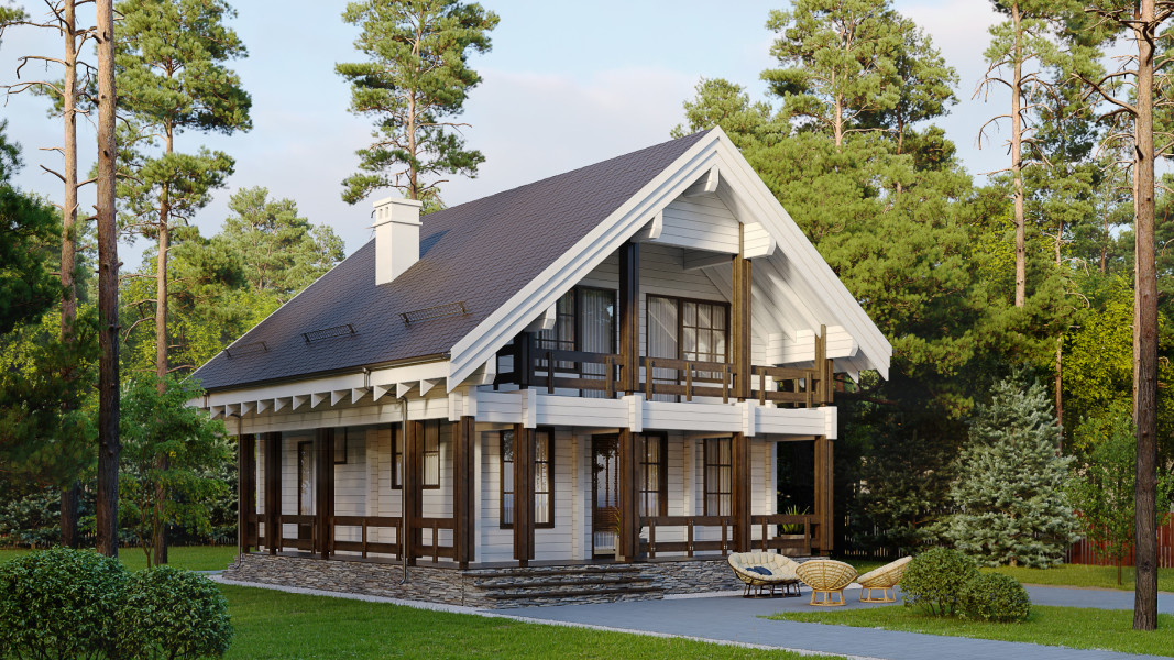 Дом из бруса "Вайт"