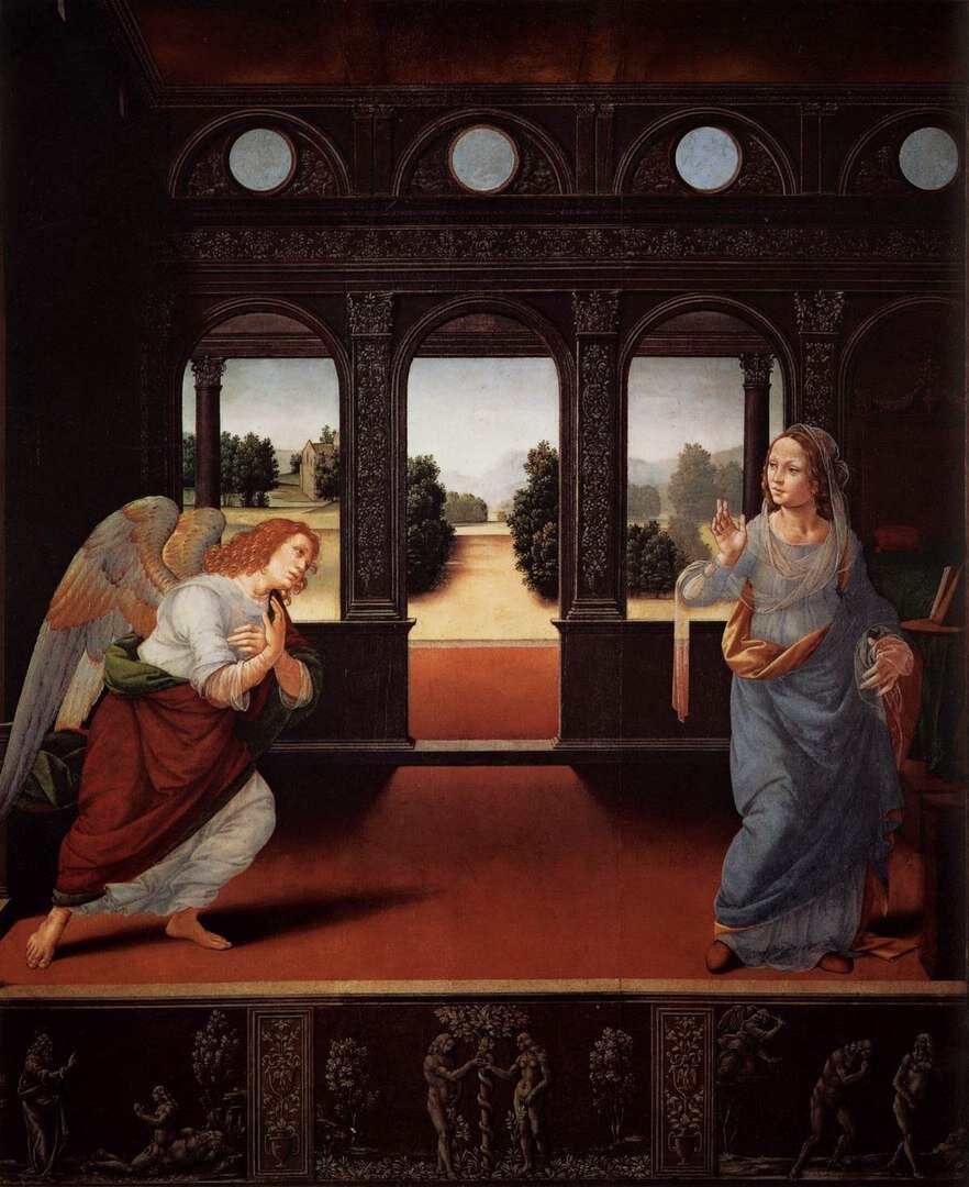 Annunciation 1480-85 Oil on panel, 88 x 71 cm Galleria degli Uffizi, Florence