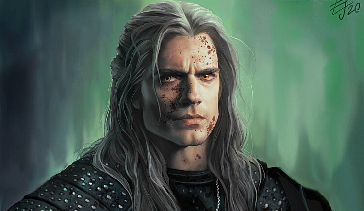 Геральт. Фанарт. Источник sun9-32.userapi.com