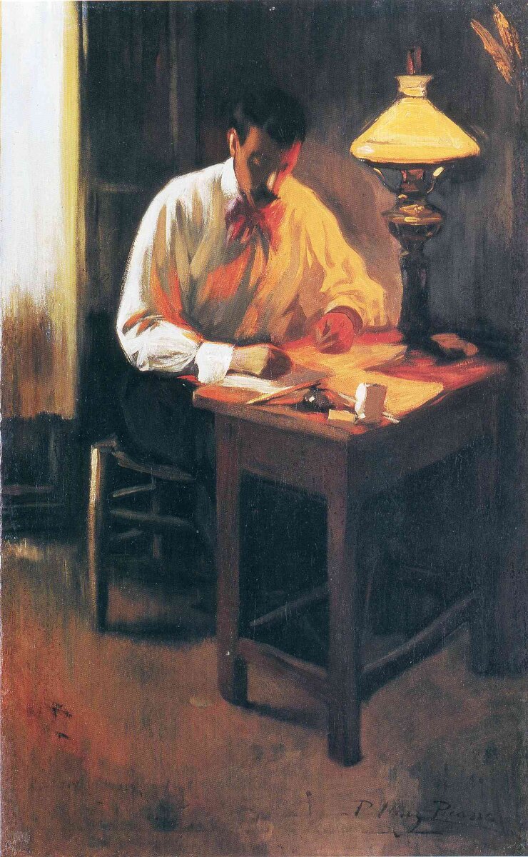 Пабло Пикассо - Портрет Джозефа Кардона 1899 год.
