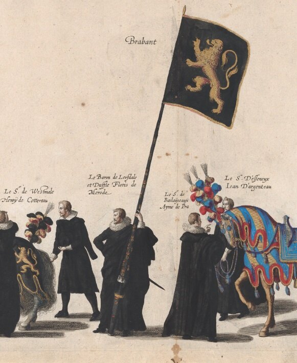 Барон Леефдаэль во время торжественных похорон Альберта VII, эрцгерцога Австрийского