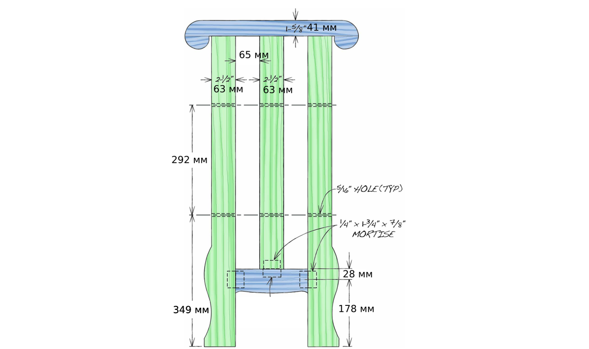 Средневековый раскладной стул для влиятельных людей. Чертежи | Столярка дома | Дзен