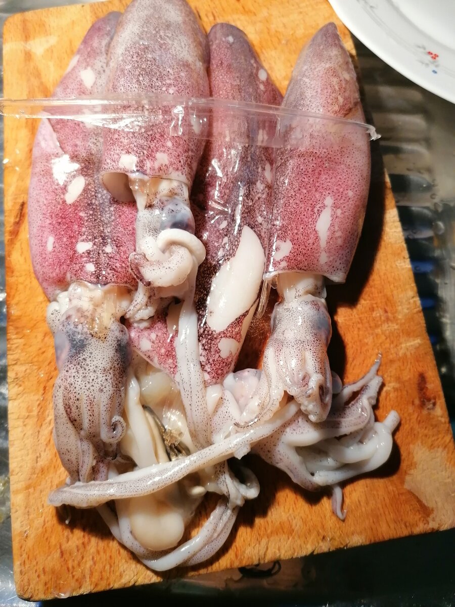 Кусочек пластика сверху, это хребет кальмара.