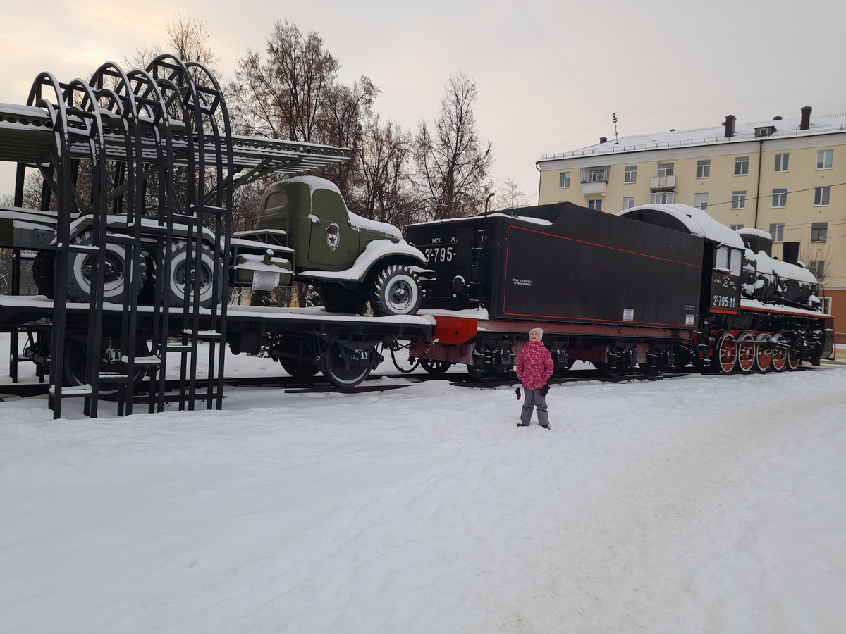 Муляж военного поезда в Орле.