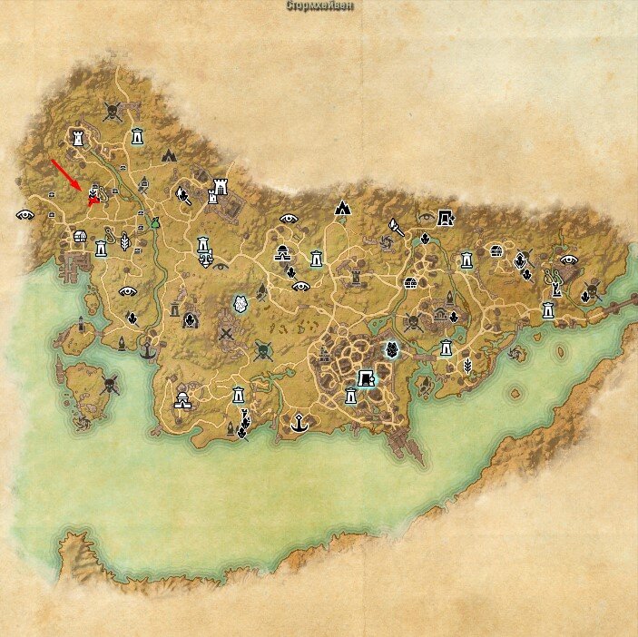 Мрачные трясины teso карта