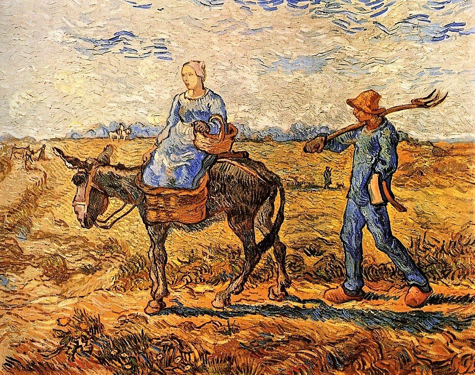 Ван Гог В, «Утро. Пара крестьян отправляется на работу», по работе Милле, 1890