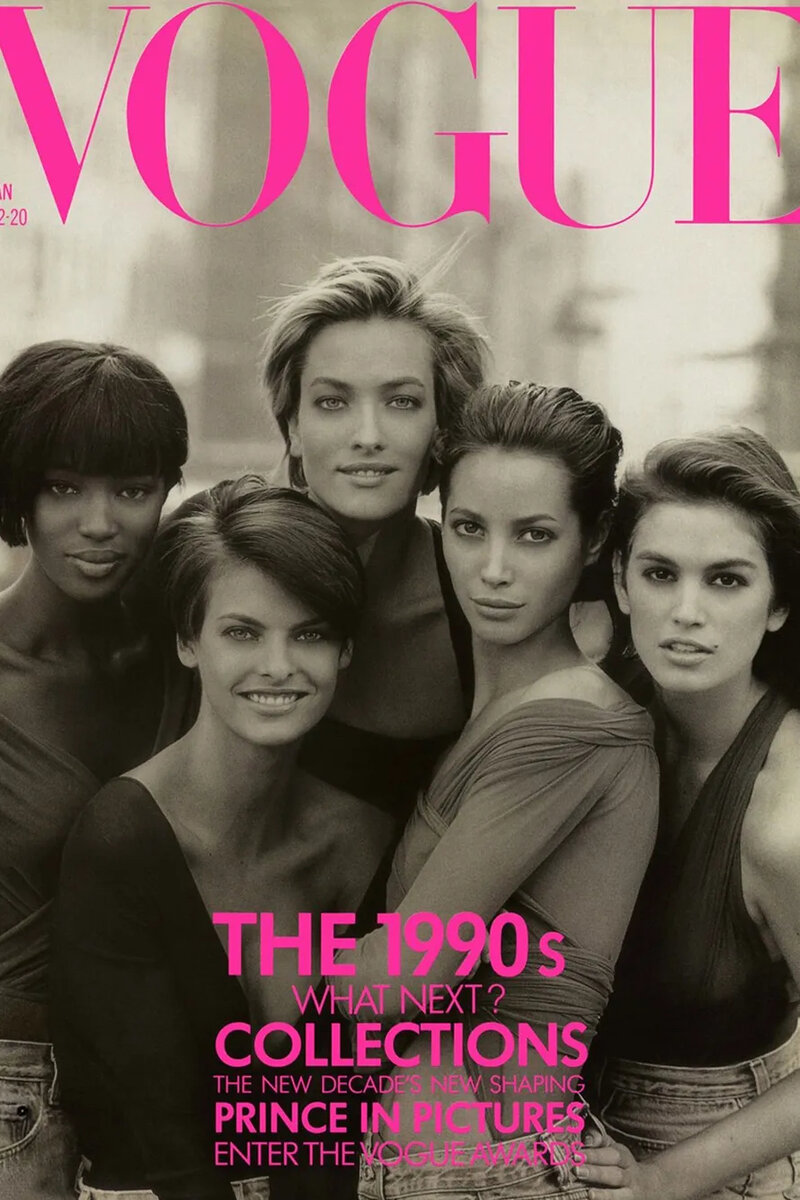 Обложка Vogue работы Питера Линдберга 1990 год