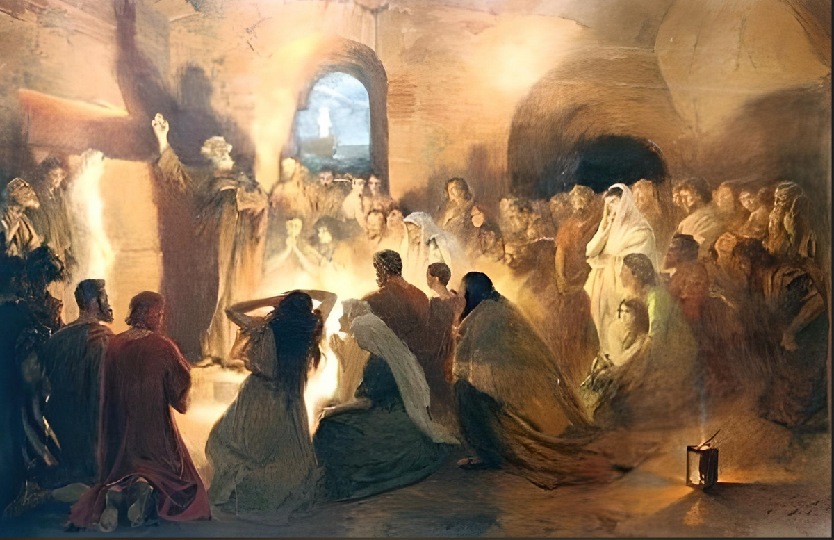 Ян Стыка. "Апостол Павел в катакомбах"