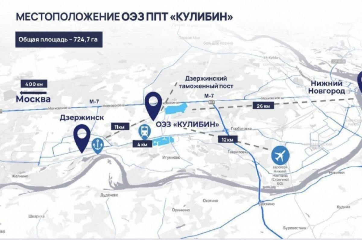    Территория ОЭЗ «Кулибин» увеличена в 10 раз в Нижегородской области