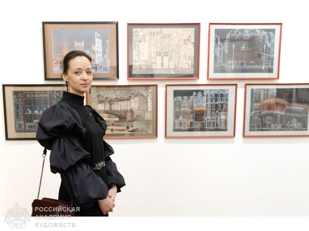 Гости выставки Андрея Блиока в Российской академии художеств (Москва, Пречистенка, 21). Фото: Виктор Берёзкин, пресс-служба РАХ. 2023.