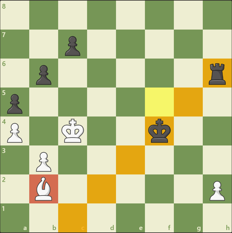 ...чтобы завлечь короля на одну диагональ с ладьёй