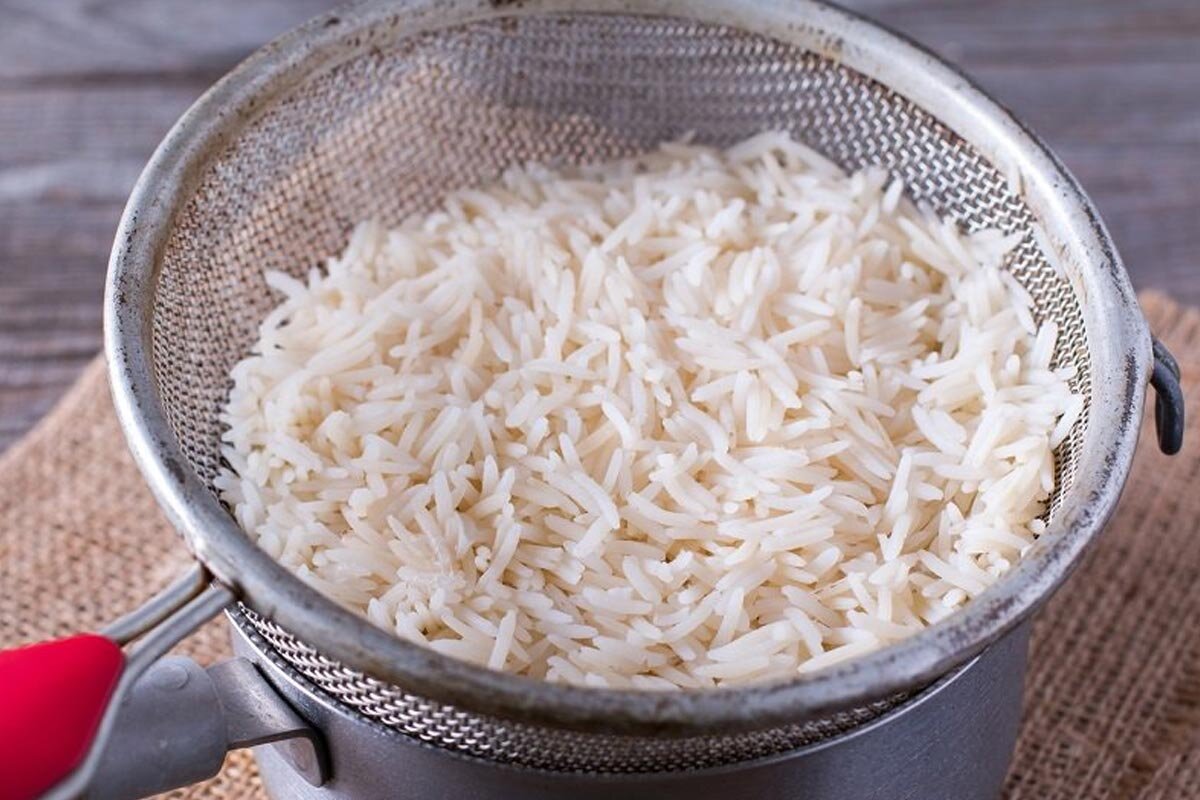 Промыть рис для плова