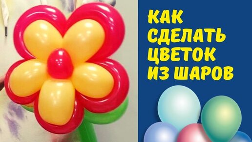 Как сделать цветок из воздушных шаров HOW TO MAKE A BALLOON FLOWER Способ 2 — Video