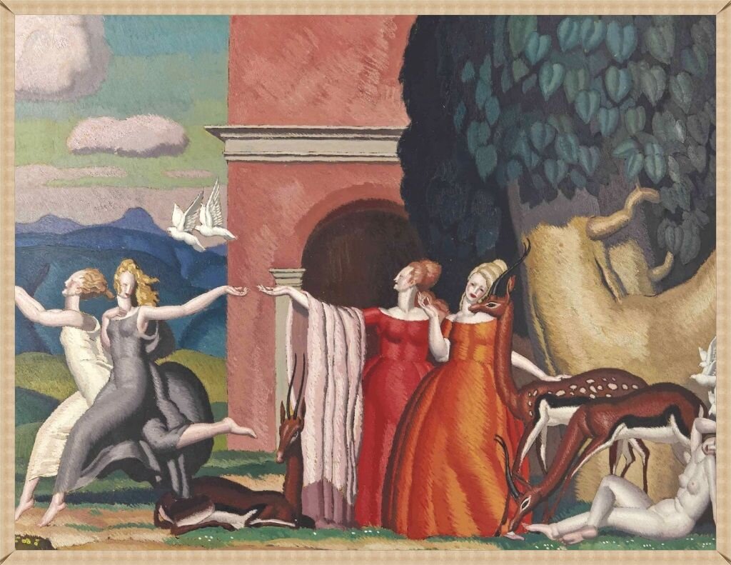 © Жан Теодор Дюпа (Jean Theodore Dupas).  Весна. Бумага на картоне, масло и тушь. 1926. Частное собрание