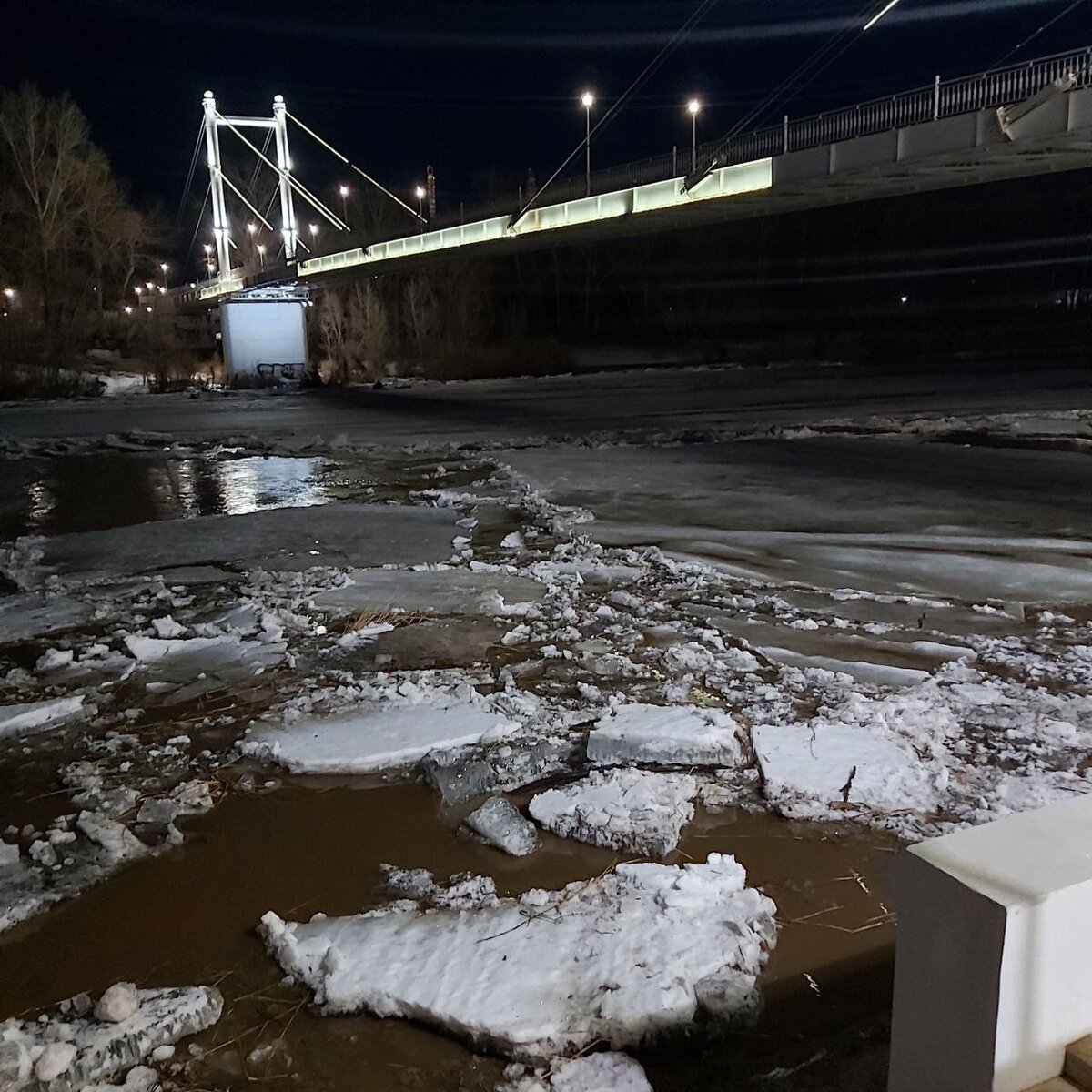    На реке Урал у Оренбурга начался ледоход Белов Михаил Александрович
