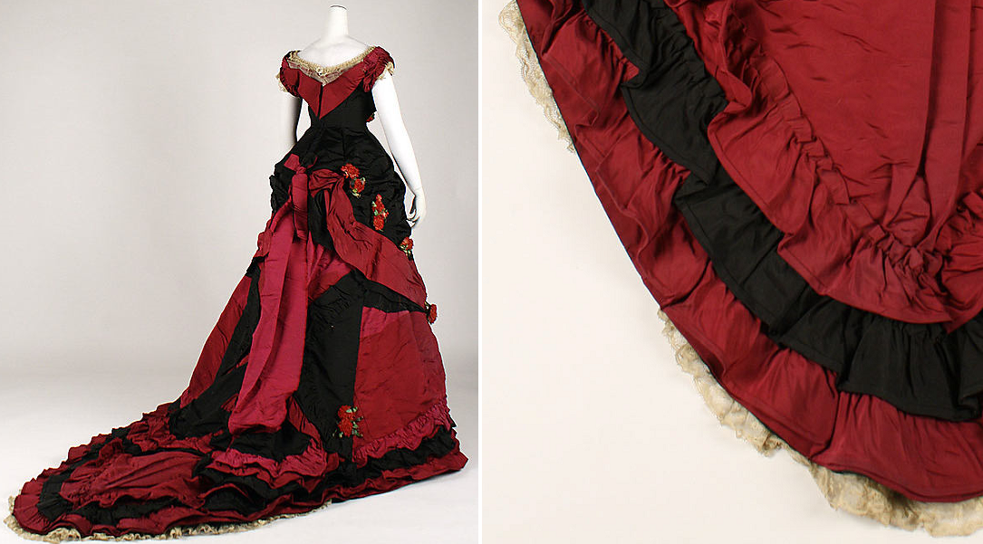 Бальное платье от дома Ворта, кон. 1870-х. (с) Из коллекции Метрополитен-музея