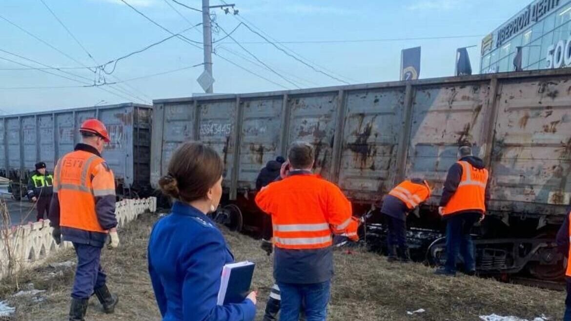     Транспортная прокуратура организовала проверку из-за схода двух вагонов грузового поезда с рельсов в Нижнем Новгороде. Об этом рассказали в пресс-службе ведомства.