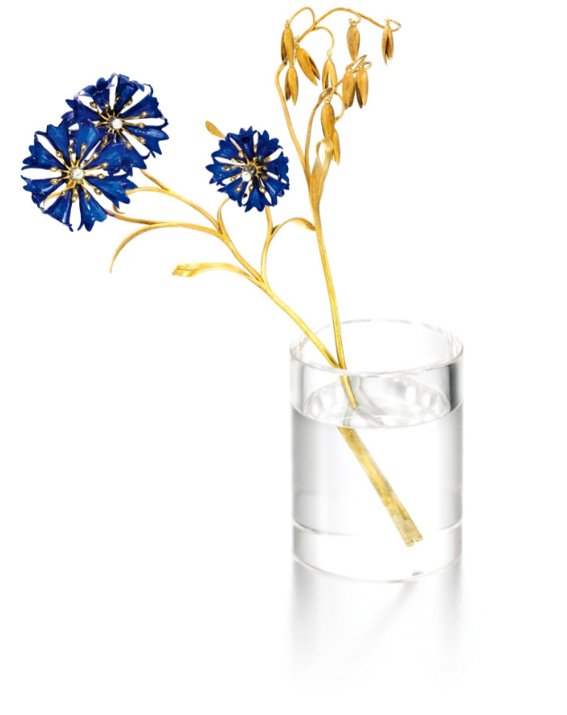 Произведение искусства фирмы Фаберже "Василек и колосок овса" , прим. 1910 году, фото из интернета 