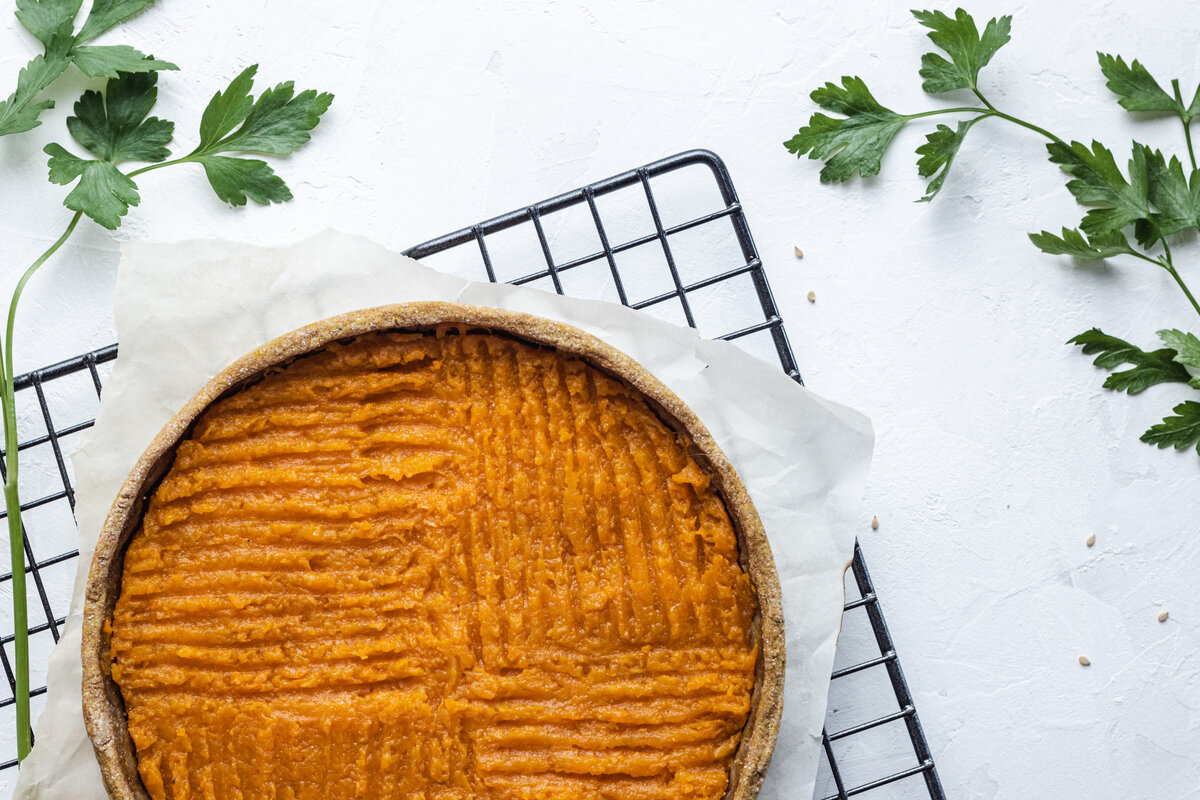 Вариант подачи морковного пирога