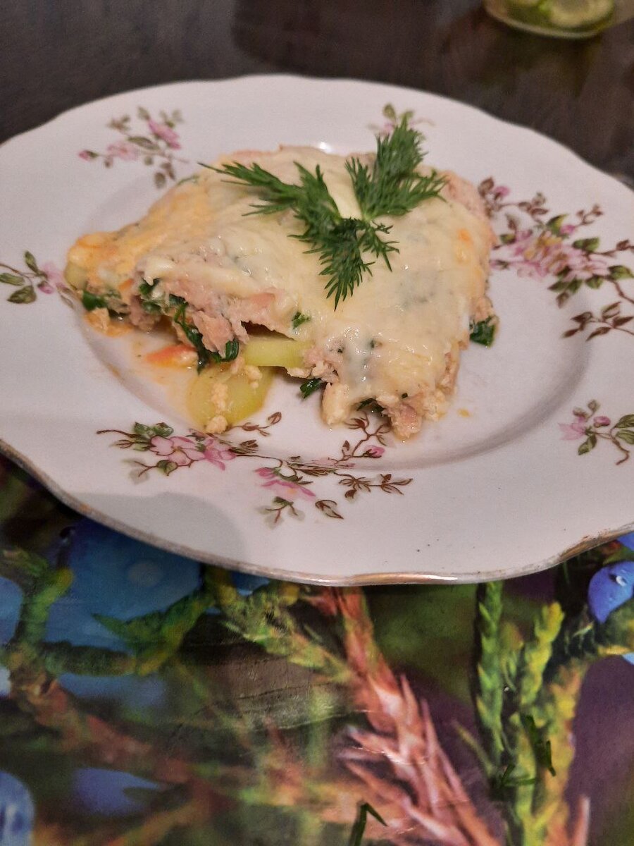 Тунец в овощами