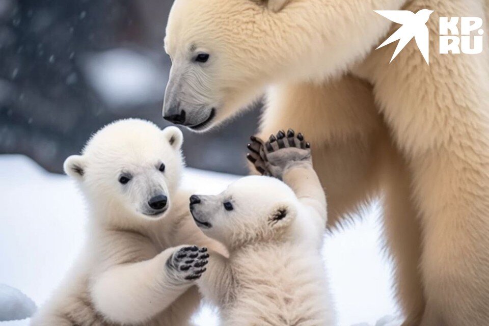     ИИ пока что не усвоил, что у медведей пять пальцев на лапах. Фото: Виктория М.//Midjorney.
