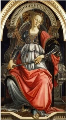 "Аллегория Силы", около 1470, темпера, 167х87см. Галерея Уффици, Флоренция.