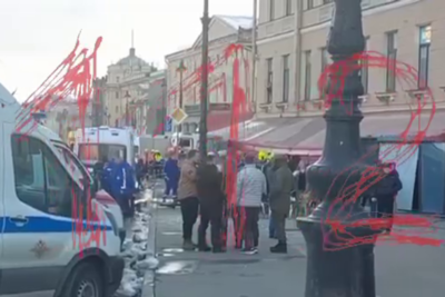    Взрыв в кафе в Петербурге ©скриншот с видео
