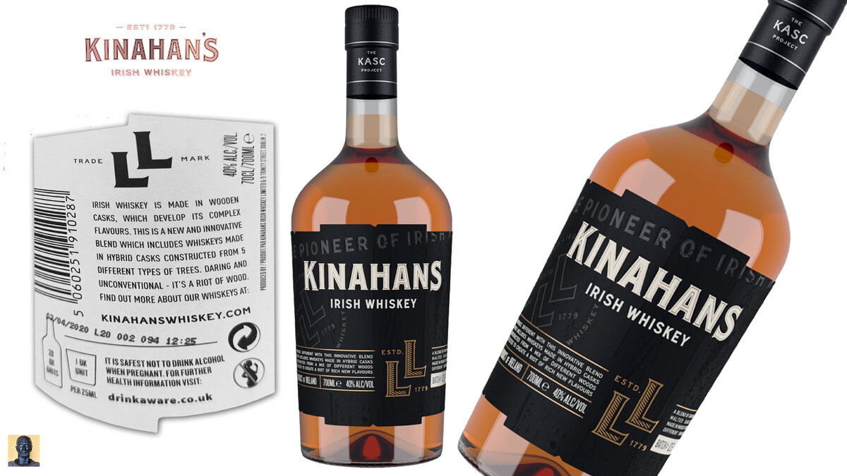 Kinahans Irish Whiskey. Blended Malt. Виски Kinahan's, ll Single Malt, in tube, 0.7 л. Kinahans Single Malt Irish Whiskey. Kinahans irish