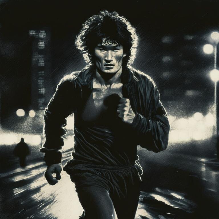 Виктор Цой ночью бегал трусцой