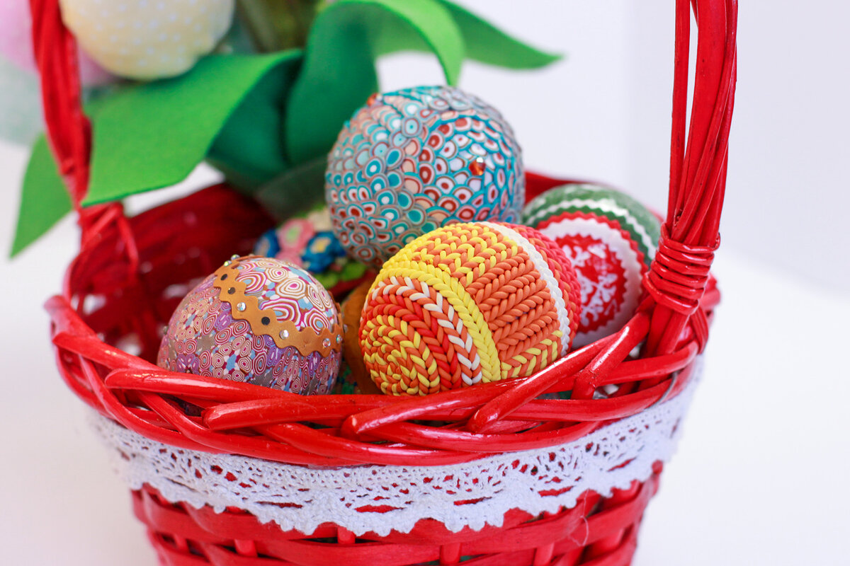 Декор куриных яиц полимерной глиной