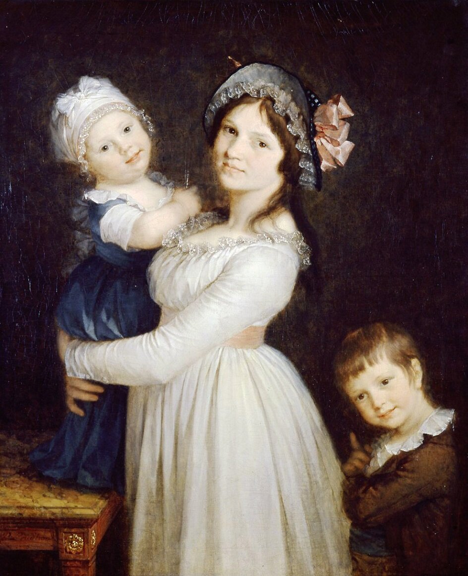 Мадам Антони с детьми. 1796 год. Прюдон был отличным графиком и выдающимся портретистом. Его работы хранятся в Лувре, и в Лионском музее Франции. 