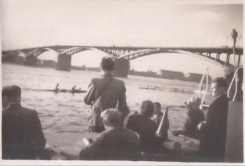 Соревнования на Оке у водной станции "Динамо" Горький 1950-1960 год.
